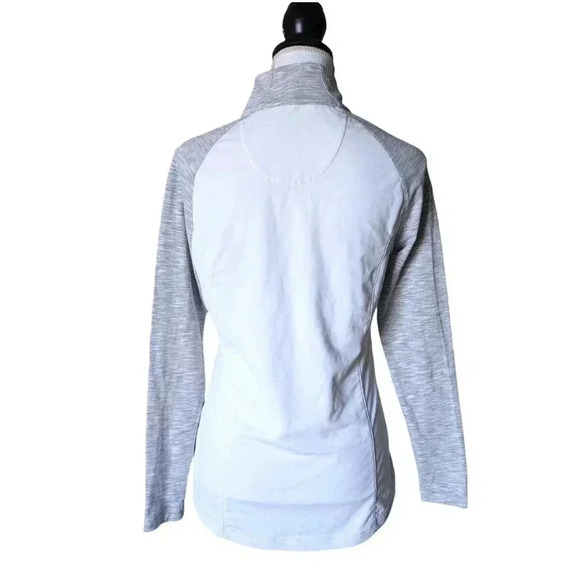 Magnolia Lane Tech Masters White Gray 1/4 Zip Pullover Sz Small Golf Activewear - Picture 2 of 8